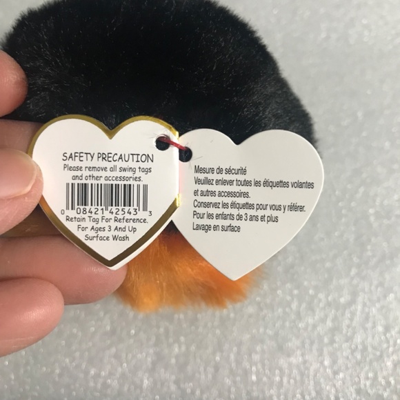 Ty Puffies (Beanie Balls) - WHODINI the 2023 Halloween Orange Owl (3 inch) - Picture 10 of 16